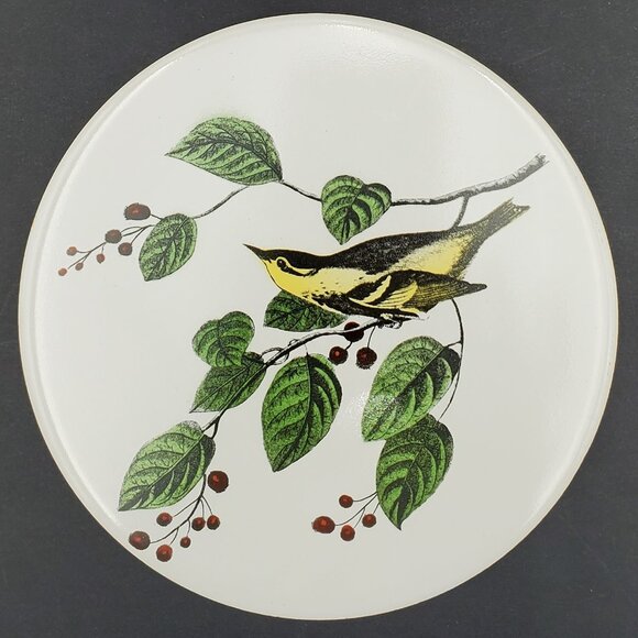 H&R Johnson Yellow Bird Trivets H & R Johnson Yellow Nuthatch 6" Round Trivets - Picture 2 of 5